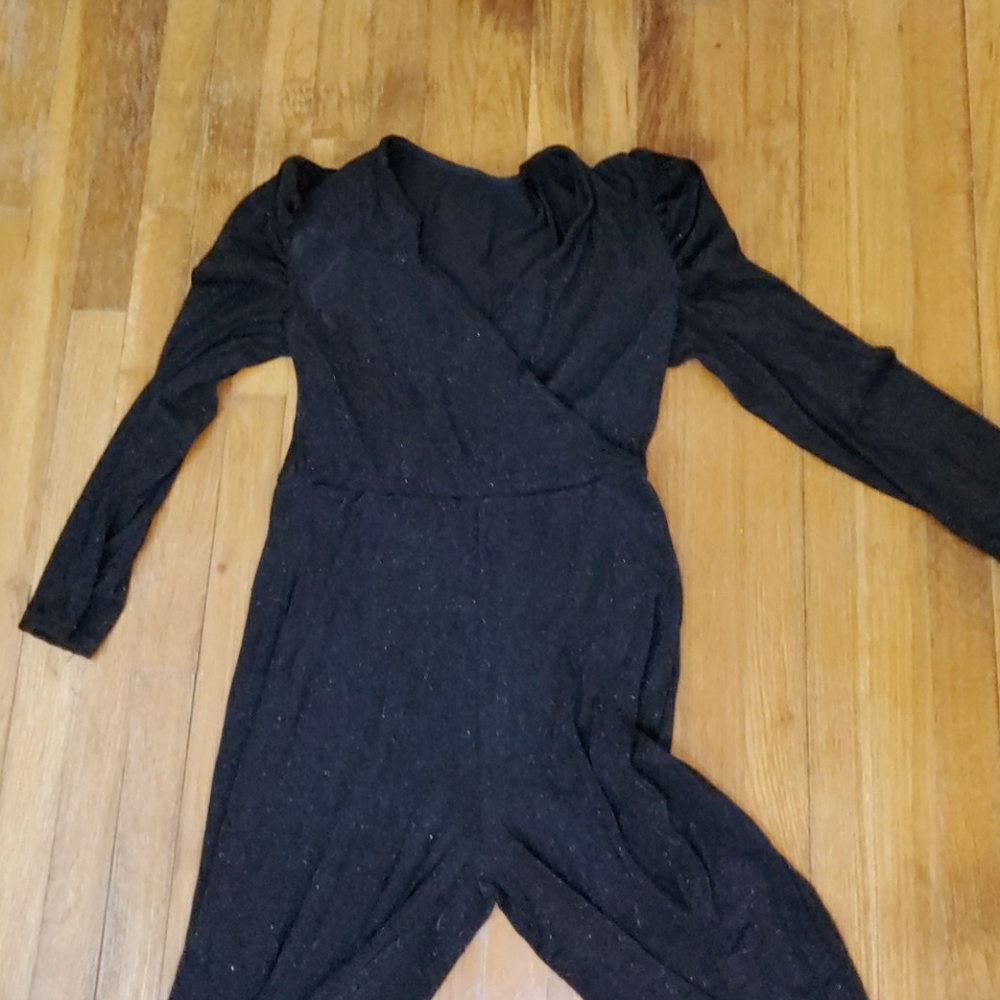 Black sparkle jumpsuit NWOT